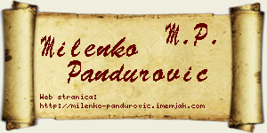 Milenko Pandurović vizit kartica